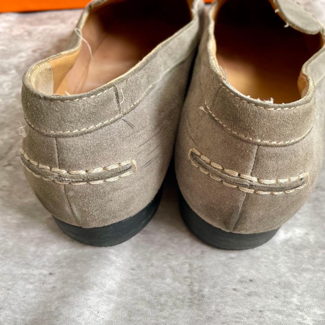 箱あり エルメス ローファー モカシン スエード コンスタンス 40 24.5㎝