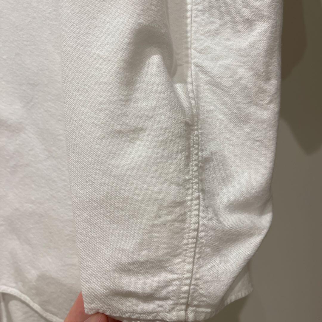 Oxford S/S Oversized Band Collar Shirt 白