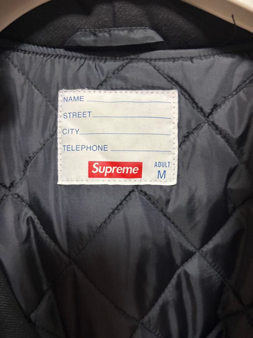 Supreme フード付きブラックジャケット M