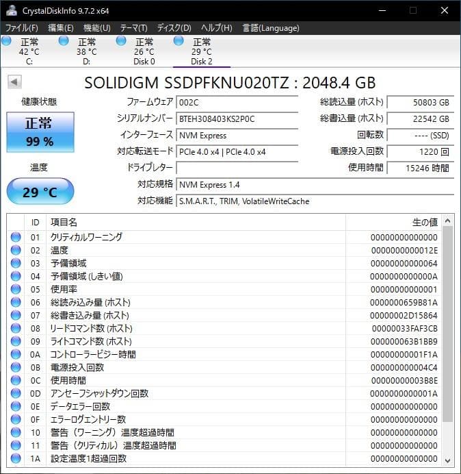 SOLIDIGM 2TB NVMe SSD P41 Plus【大容量】