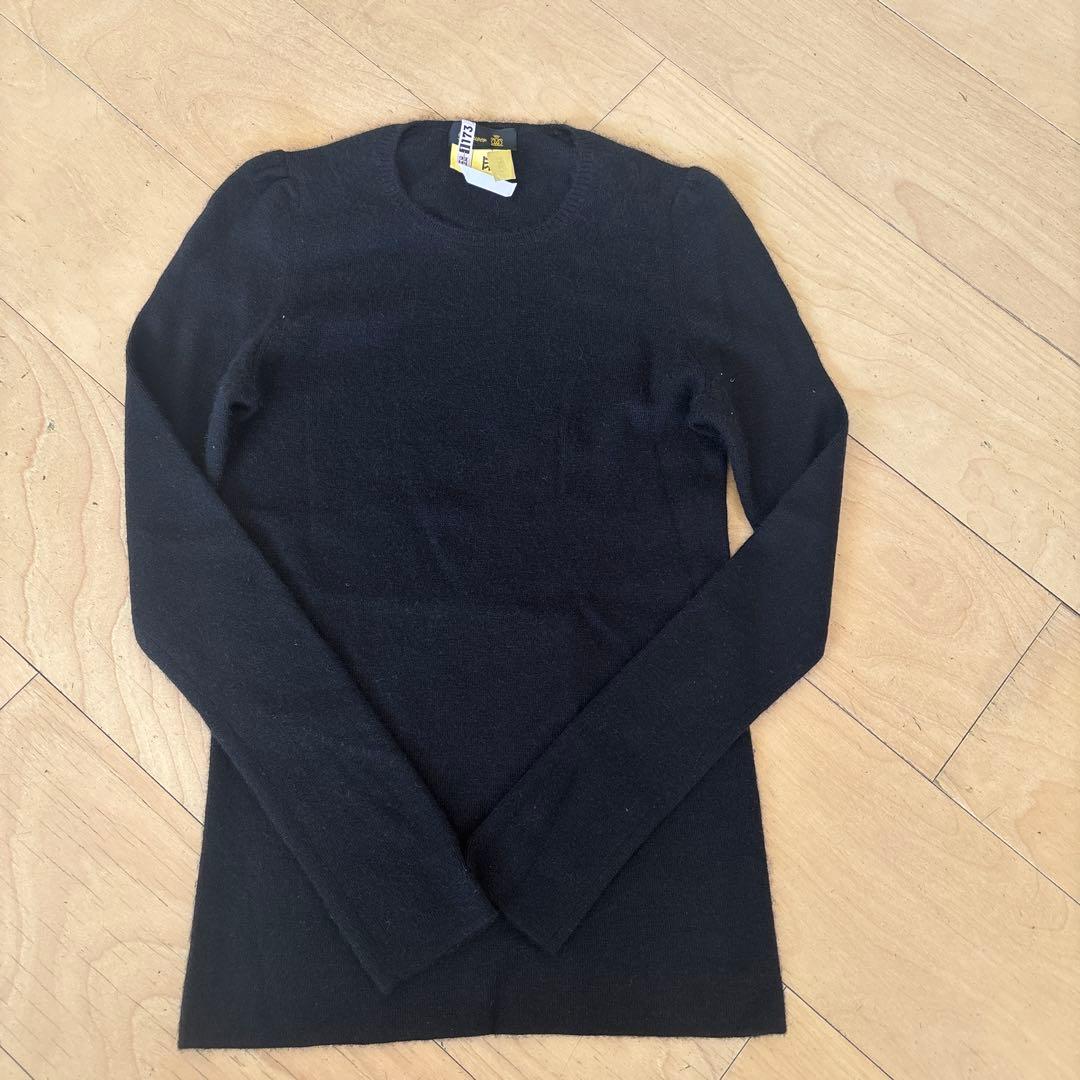 ドゥロワ　カシミア　 黒 長袖ニットセーター サイズ1