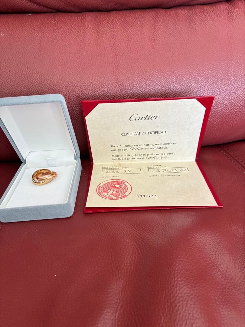 カルティエトリニィテイリング13号18金