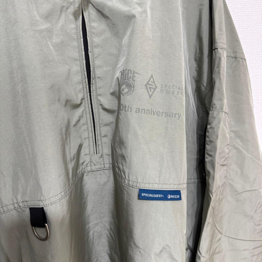 【特価！】SPECIALGUEST×RICE28ハーフジップ　カーキ2XL