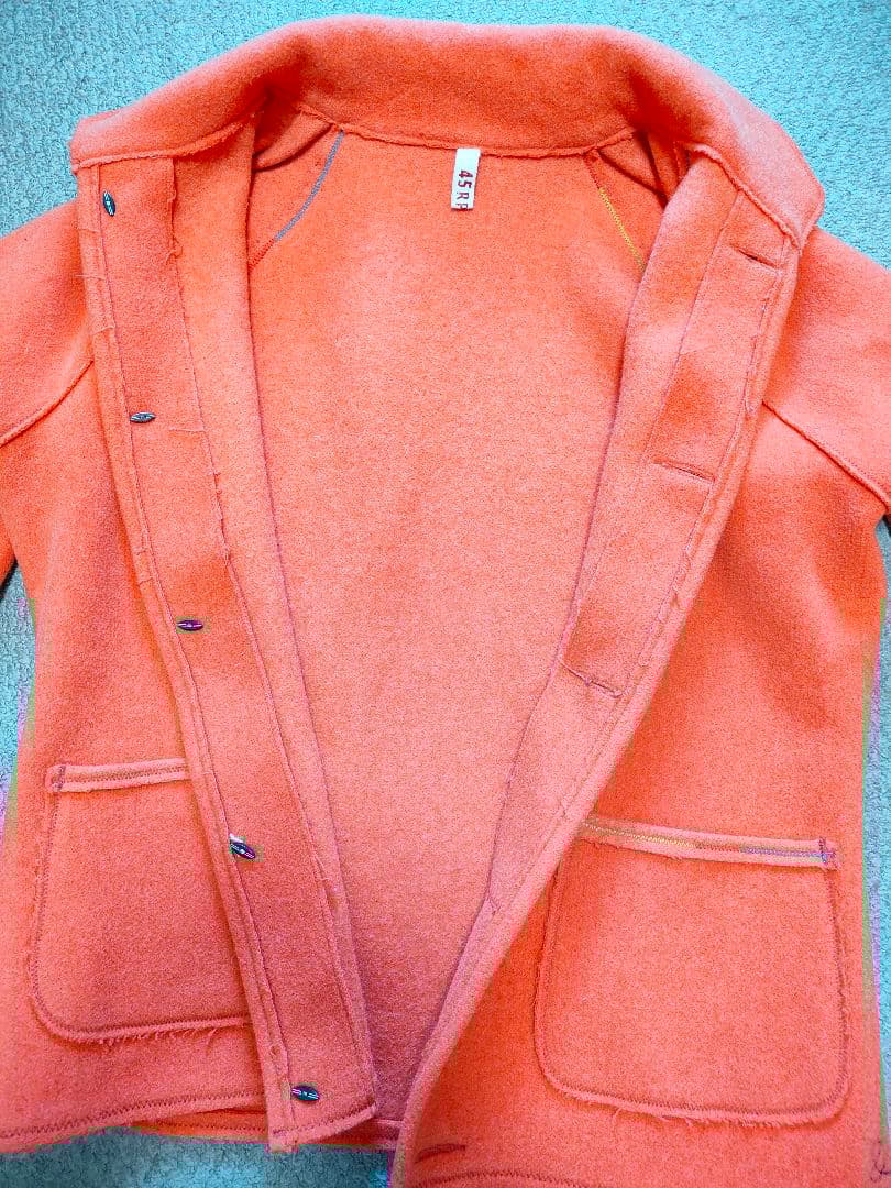45rpm　ウールメルトン オレンジ色ジャケット