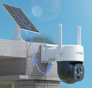取付工事込み☆新品☆防犯カメラ 電源不要 ソーラーパネル 悪天候もノンストップ