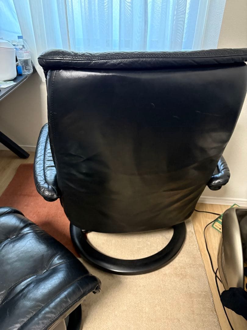 美品 Ｌサイズ エコーネス ロイヤル ブラック ストレスレス①