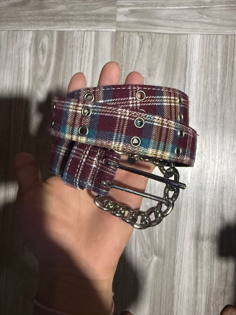 AFB ベルト　チェック柄美品‼️1週間限定出品！！