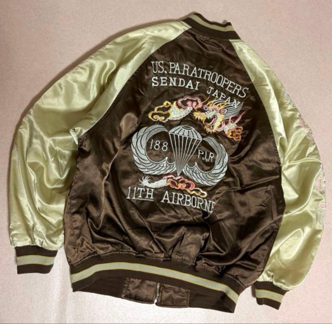 希少 80s Shoot One スカジャン 横須賀ジャンパー　第11空挺師団