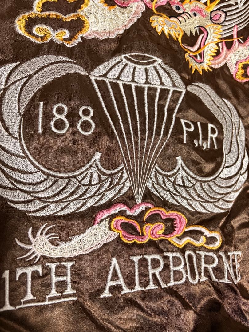 希少 80s Shoot One スカジャン 横須賀ジャンパー　第11空挺師団