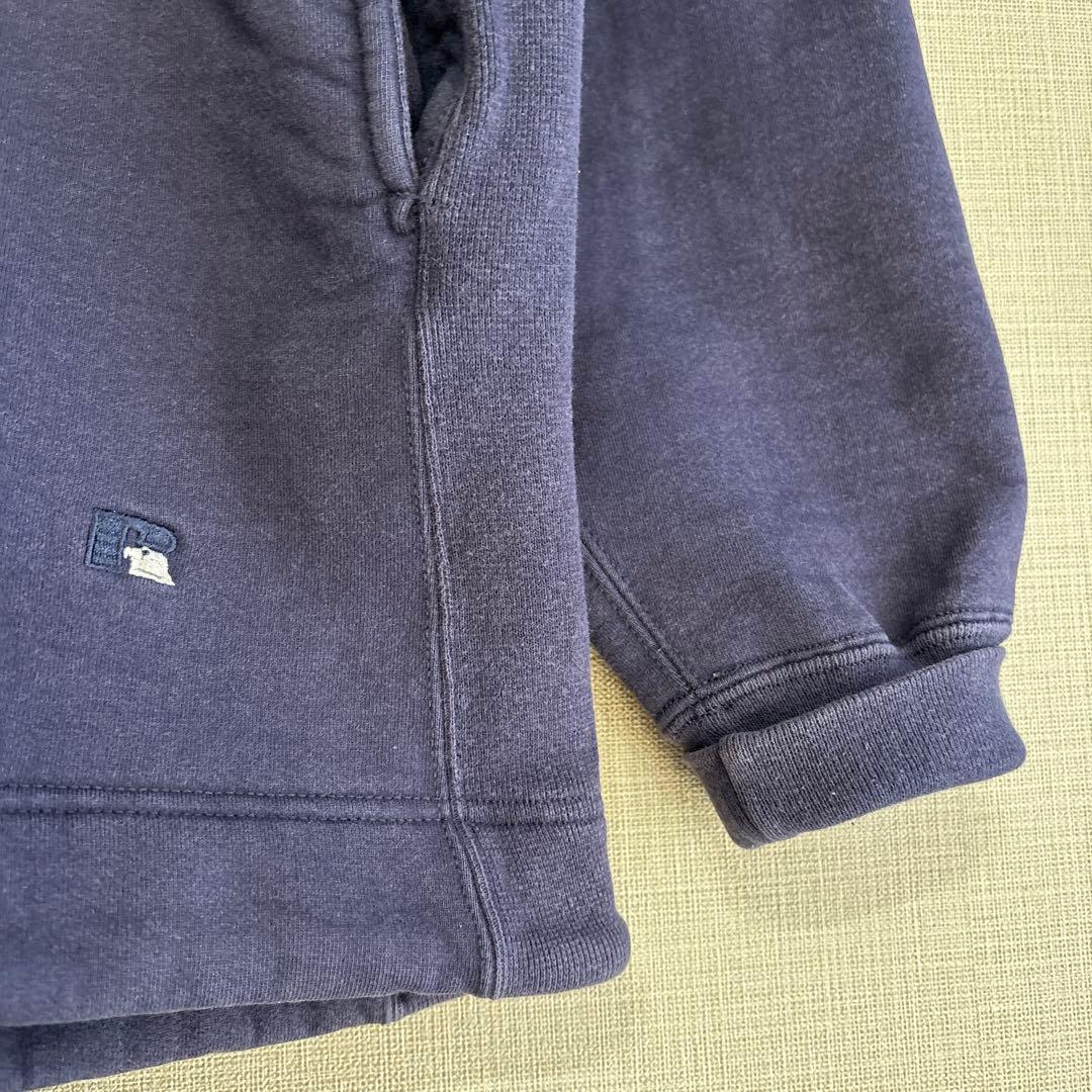 最終価格 ラッセル フーディ 90s USA NAVY XL ナス紺 フェード