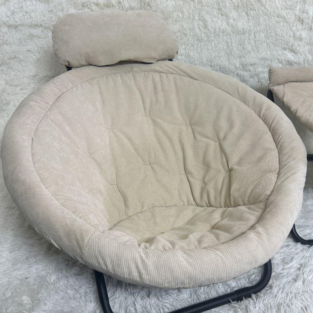 【ひなたライフ】2wayフォールディングチェア,オットマン,クッション3点セット