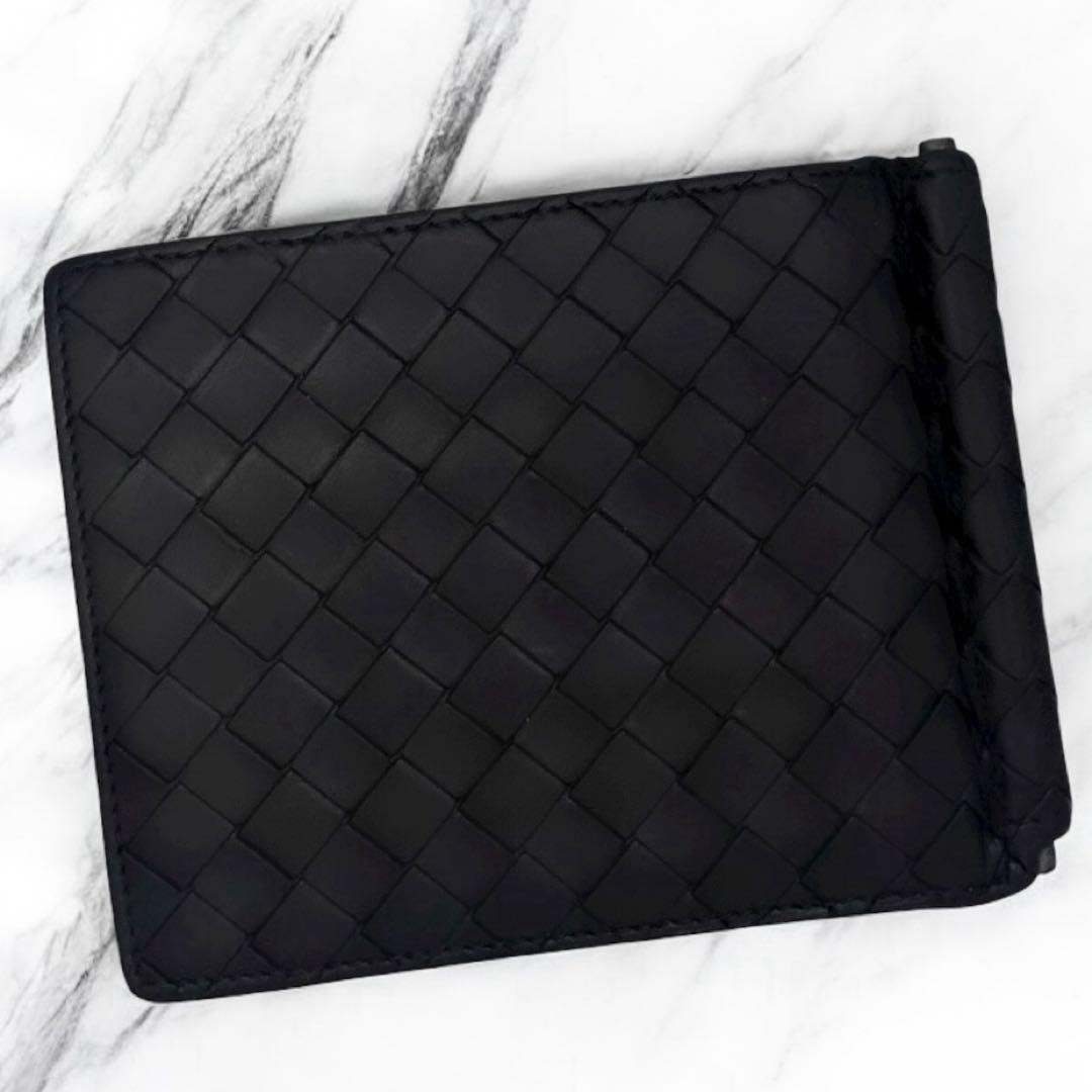 美品 ボッテガヴェネタ イントレチャート マネークリップ 財布 札入れ カード