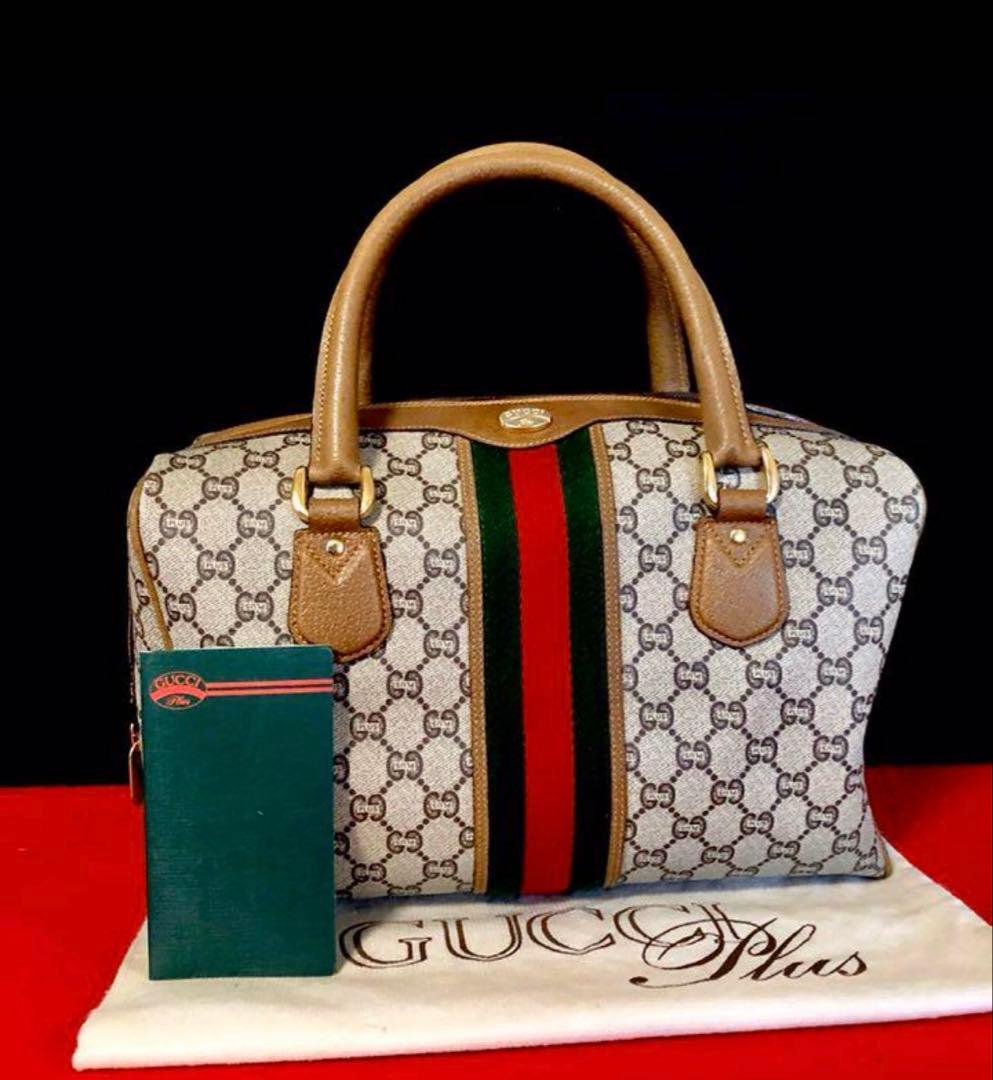 未使用　保管品　グッチ　オールドグッチ シェリーライン　ボストンバッグ