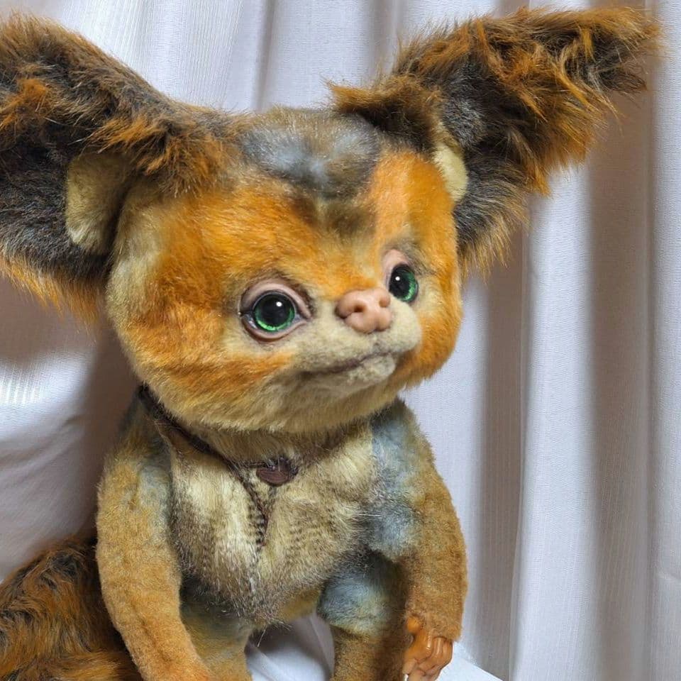 アートドール　りす　ぬいぐるみ　検索用　グレムリン　ファービー2 ハンドメイド