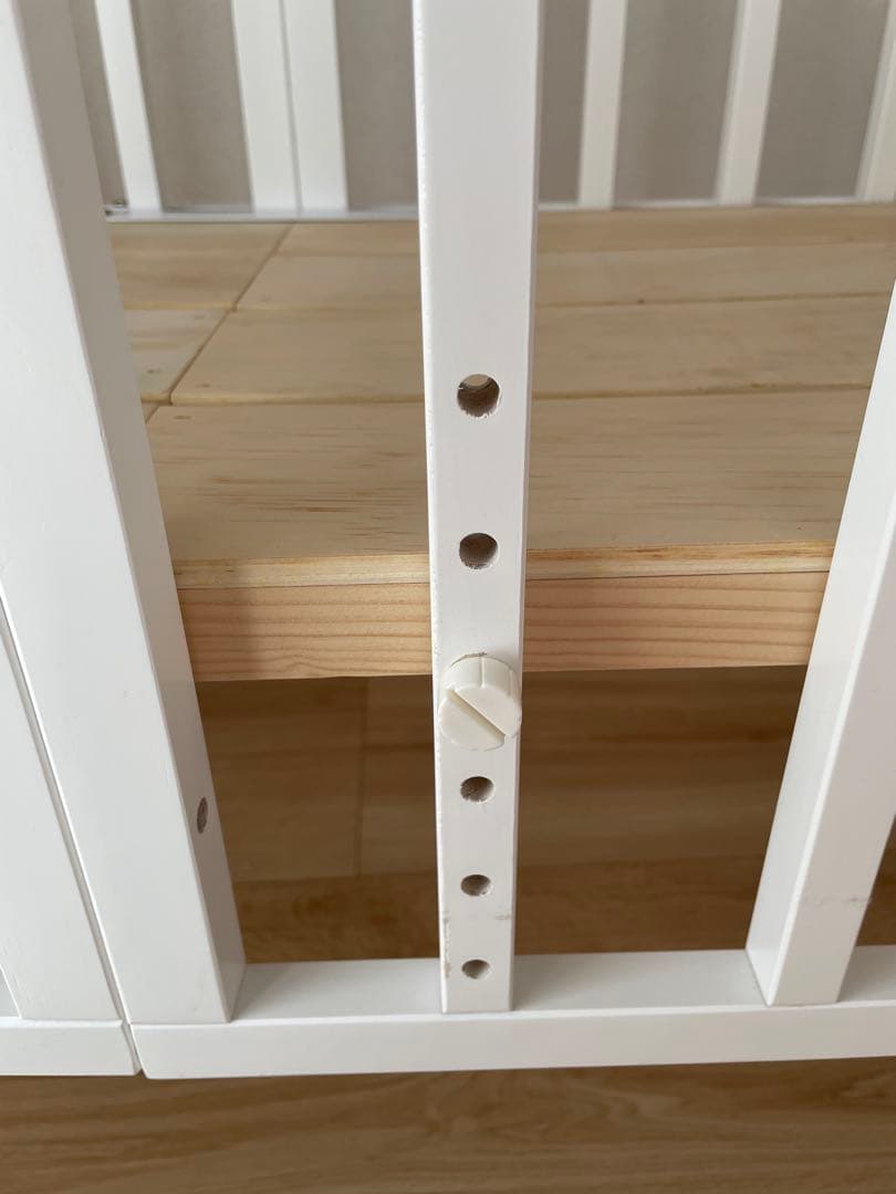 大和屋　そいねーる3 ホワイト　木製ベビーベッド マットス付き