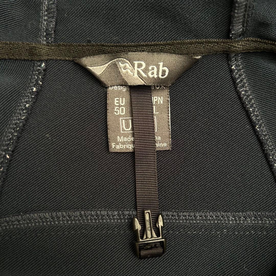 【人気モデル】Rab エクソダスジャケット　ソフトシェル　刺繍　アルパイン　L