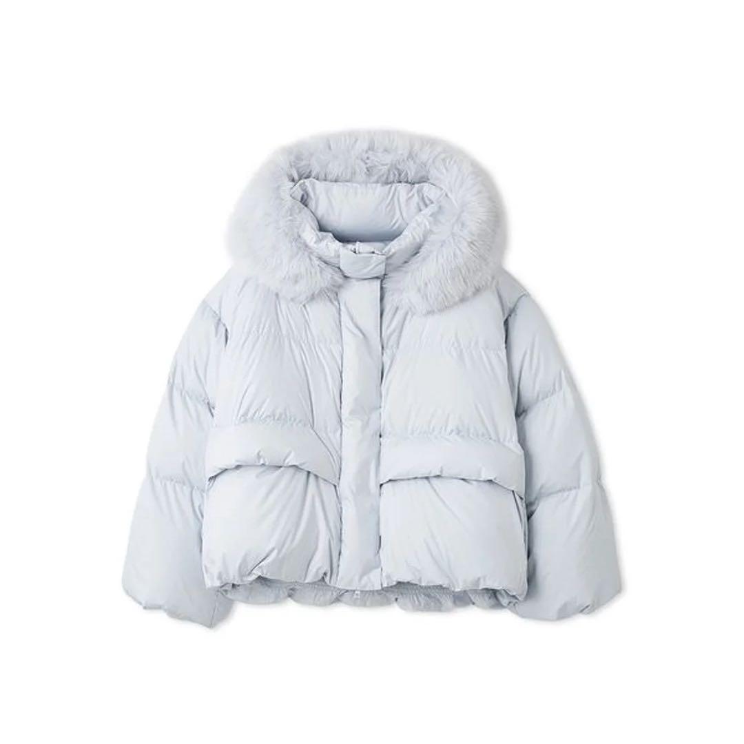 フードファーショートダウンコート