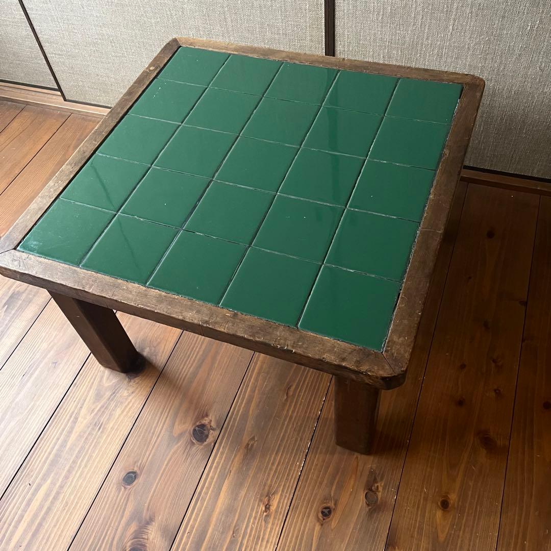 アンティーク ローテーブル タイル 古本屋