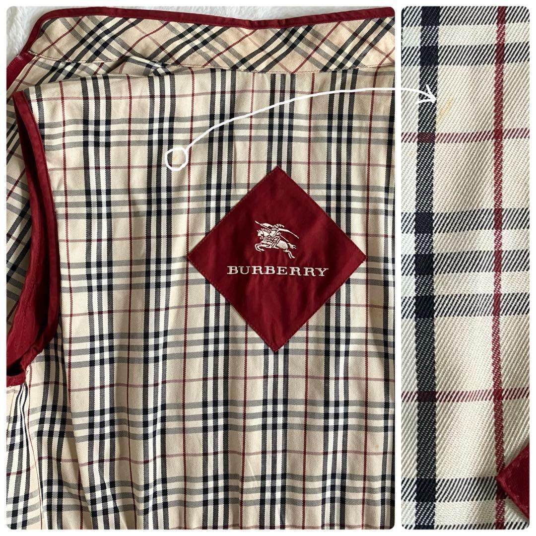 バーバリーロンドン 3way ノバチェック フーデッドブルゾン 9 ワインレッド