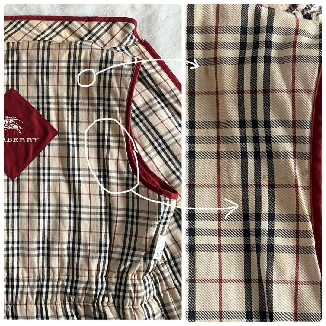 バーバリーロンドン 3way ノバチェック フーデッドブルゾン 9 ワインレッド