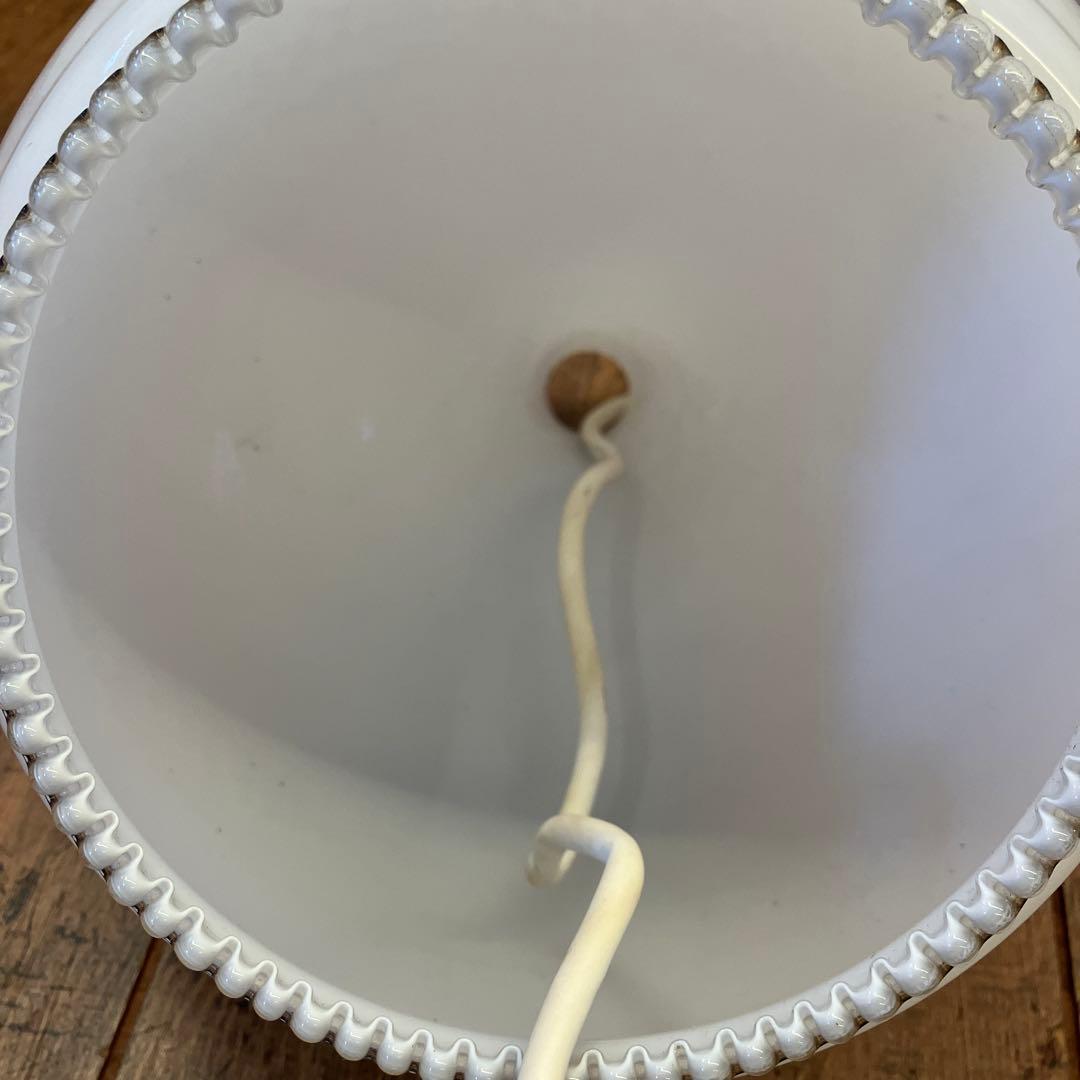 レトロ ガラス製 ミルクガラス ドロップ型 ペンダントライト 照明器具 リ