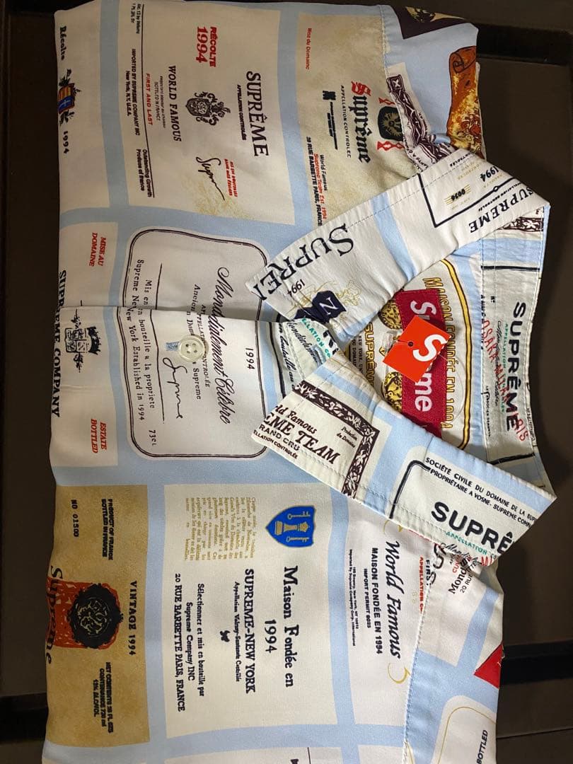 Supreme Label Shirt Light Blue 青　ブルー　水色