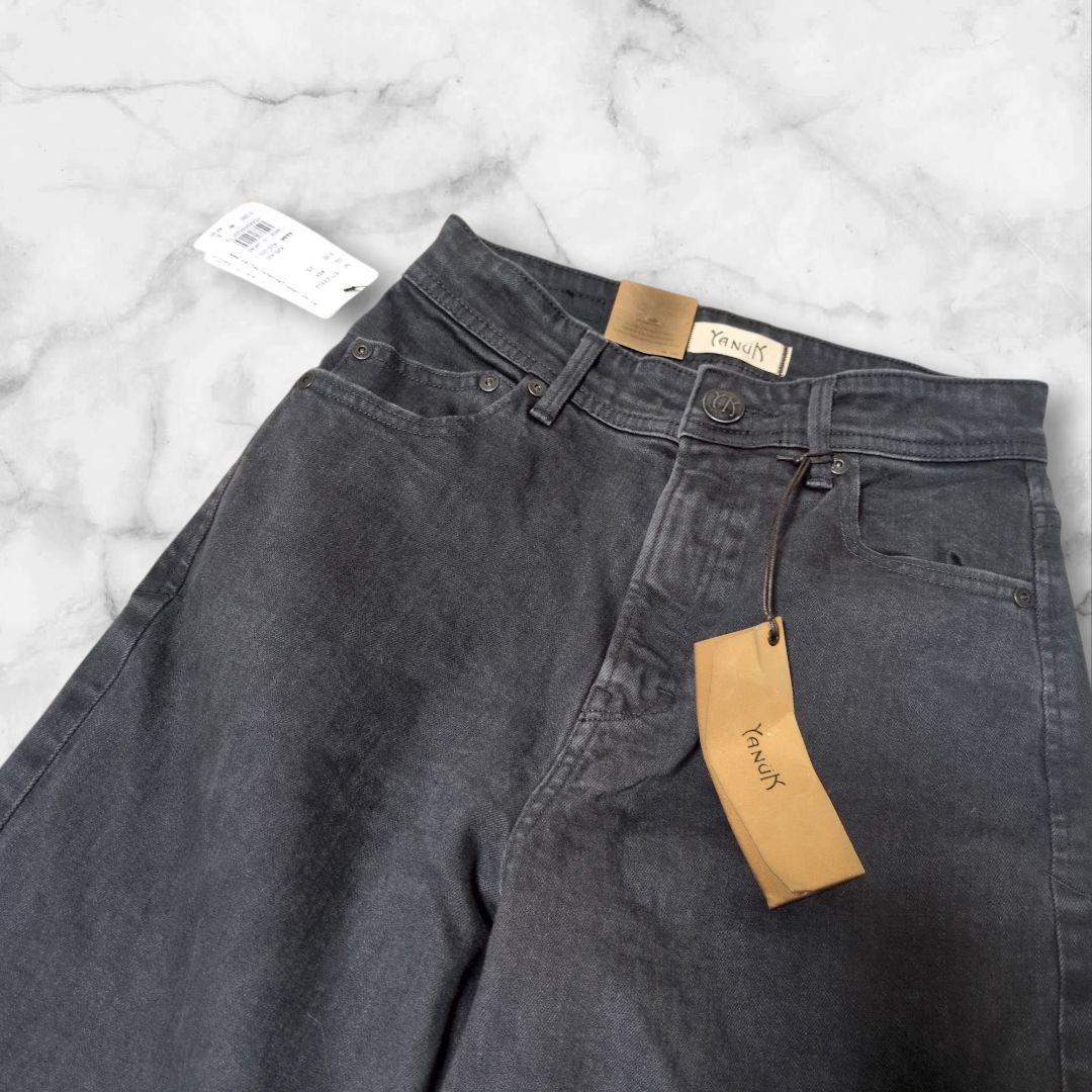 新品タグ付き✨ヤヌーク ワイドフレア デニム ブラック 新木優子さん着用モデル