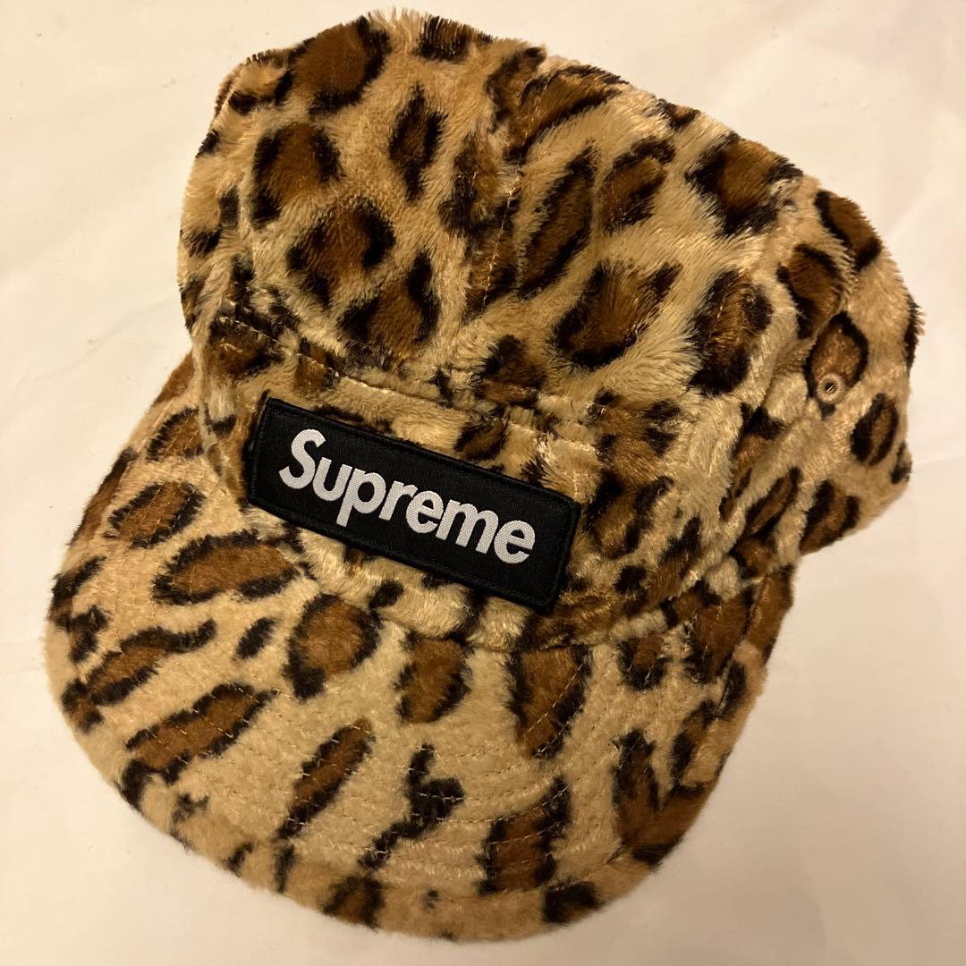 未使用 25ss Supreme goodenough ヒョウ柄 ファーキャップ
