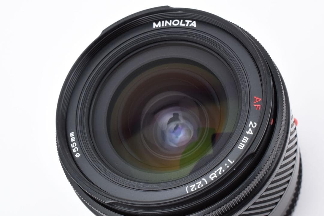 MINOLTA AF 24mm F2.8 純正フード付 C009