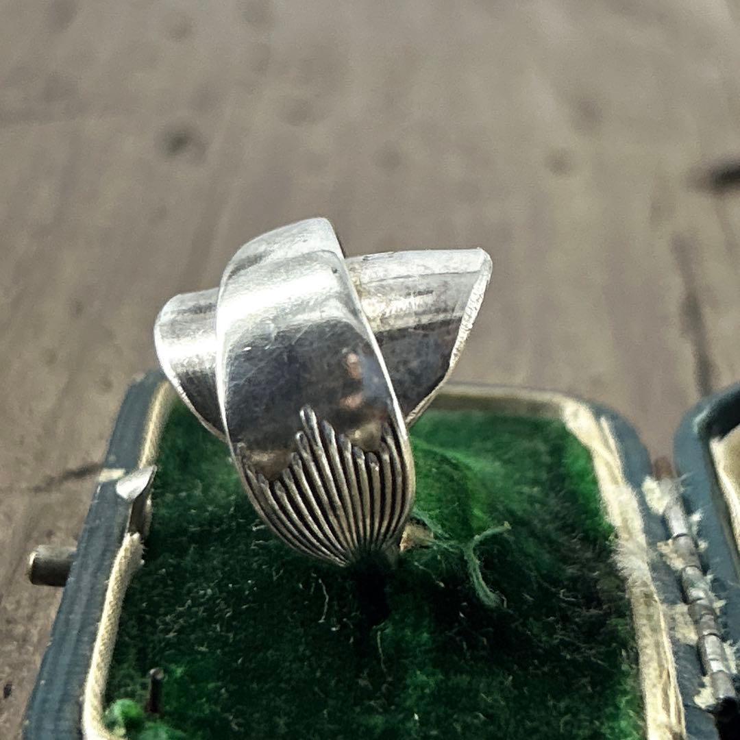 英国 フェザー スプーンリング フェザー シルバー バーミンガム 14号