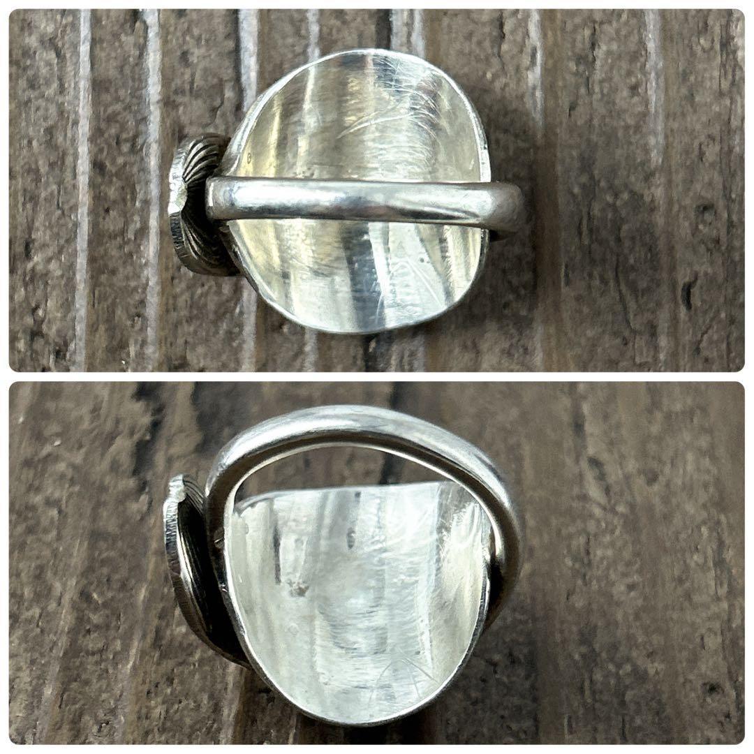 英国 フェザー スプーンリング フェザー シルバー バーミンガム 14号