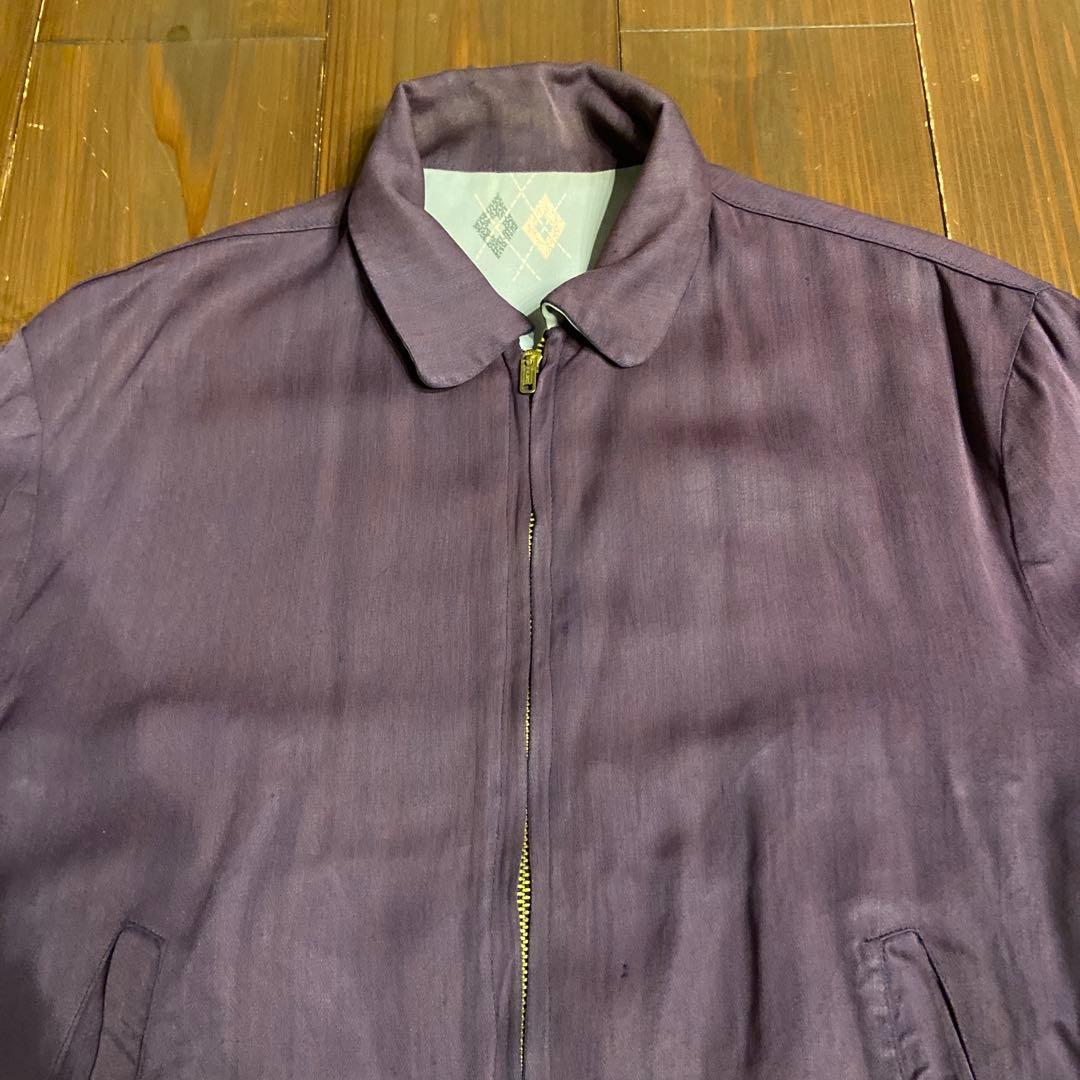 50s ダイヤ アーガイル レーヨン ギャバジャン ロカビリー ヴィンテージ