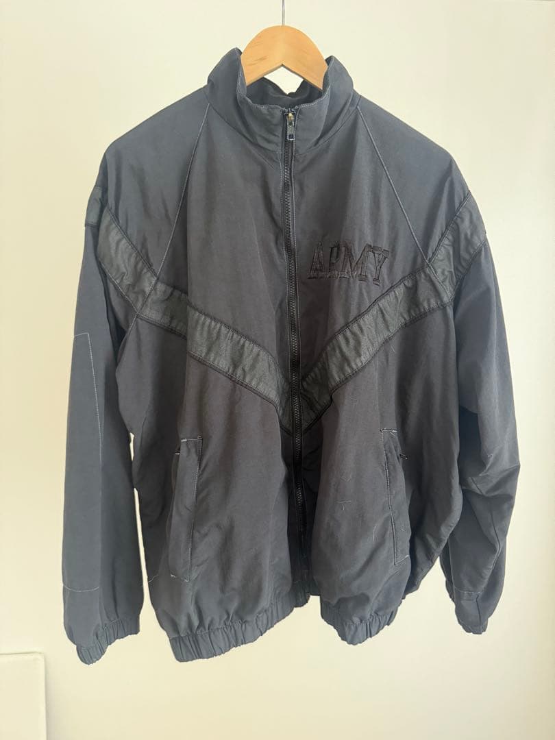 実物used ipfuジャケット　ブラック染め　M-L ミディアム・ロング