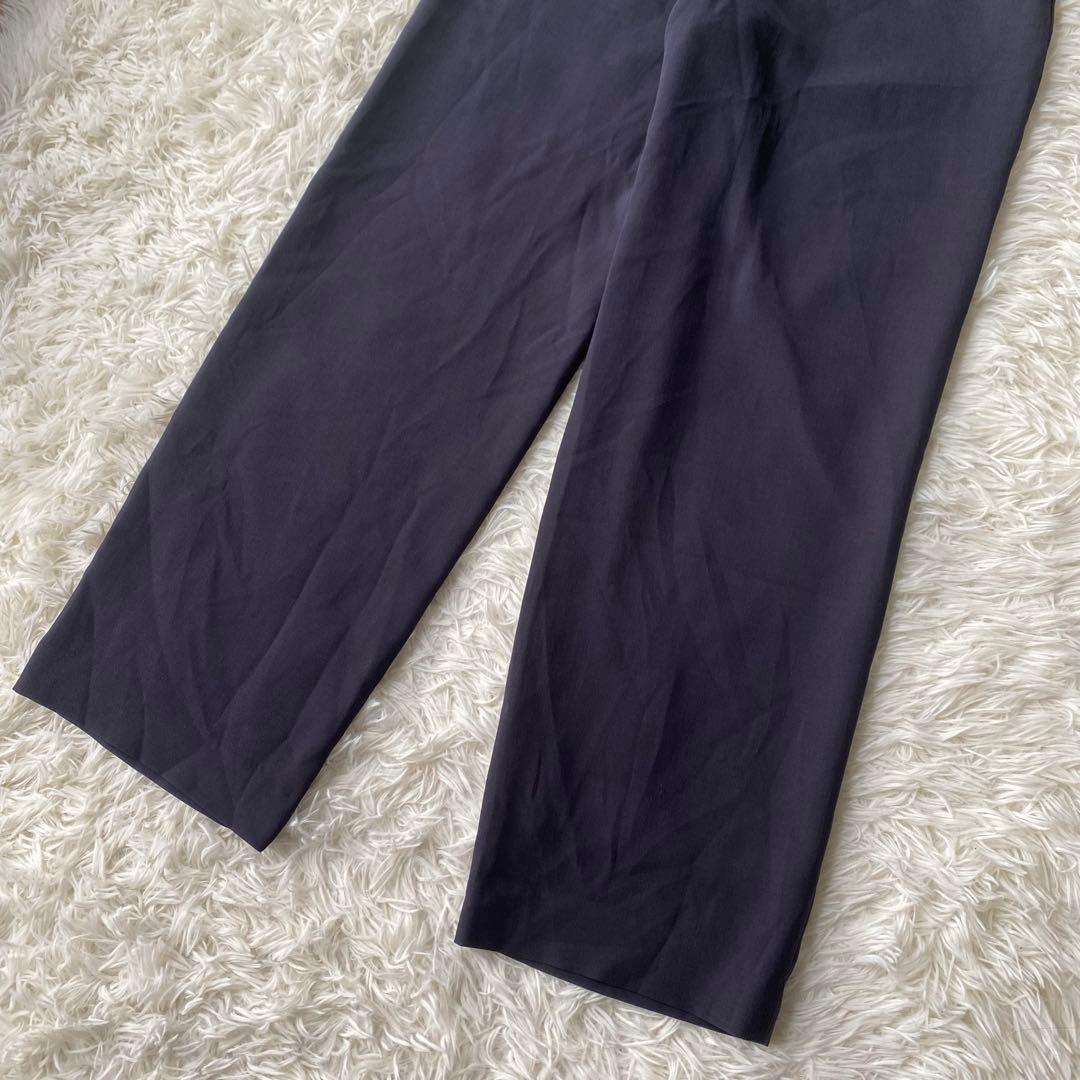 ナチュラルビューティーベーシック　ノーカラーパンツスーツ　セットアップ　 L