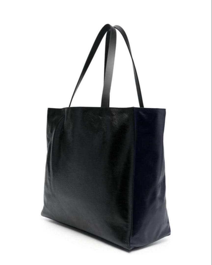 美品 MARNI MUSEO SOFT BAG NAVY×BLACK トート