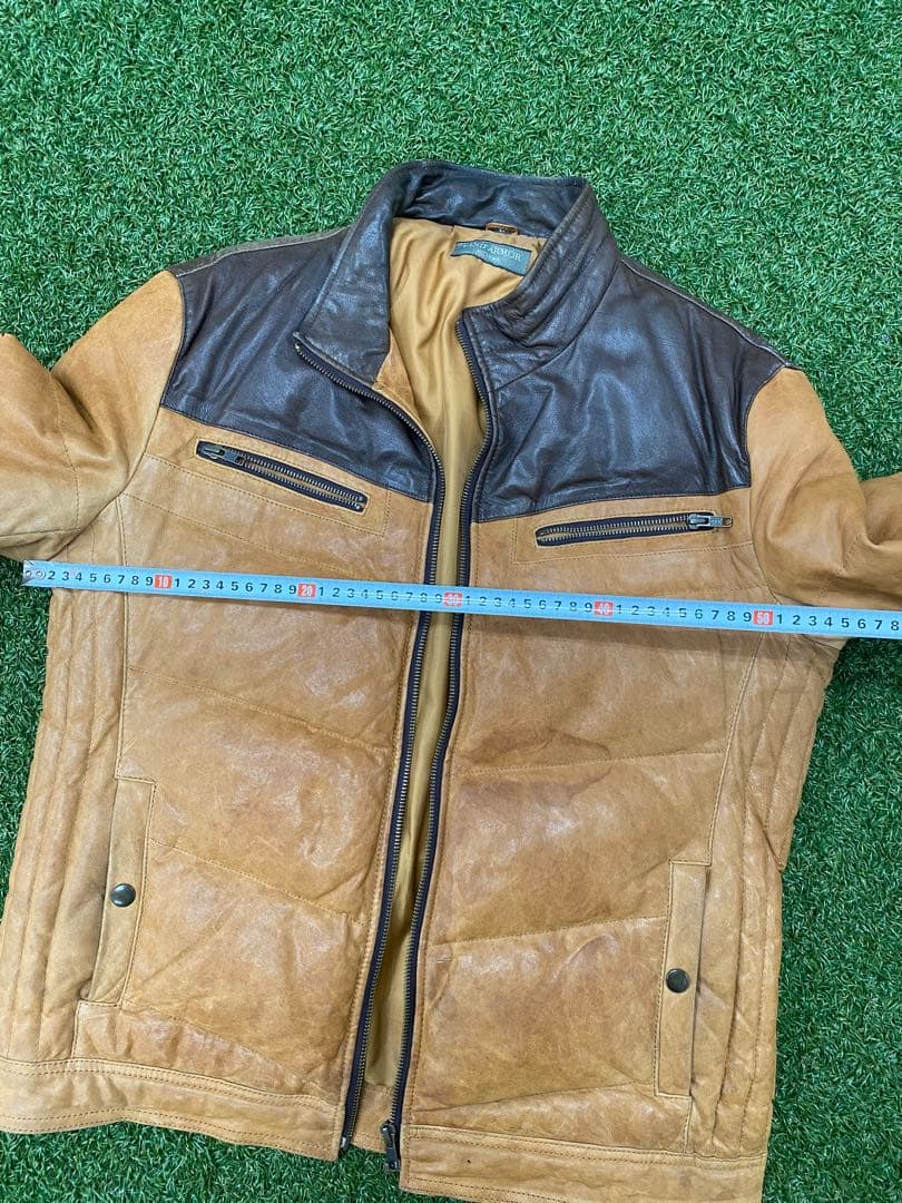 【極暖・希少】WIND ARMOR ニチワ 羊革 レザーダウンジャケット L