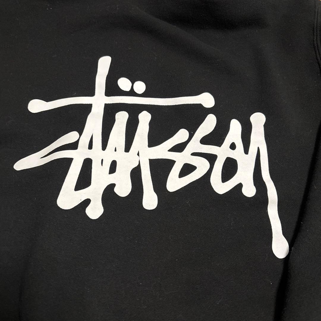 STUSSY ステューシー ジップアップパーカー／ブラック