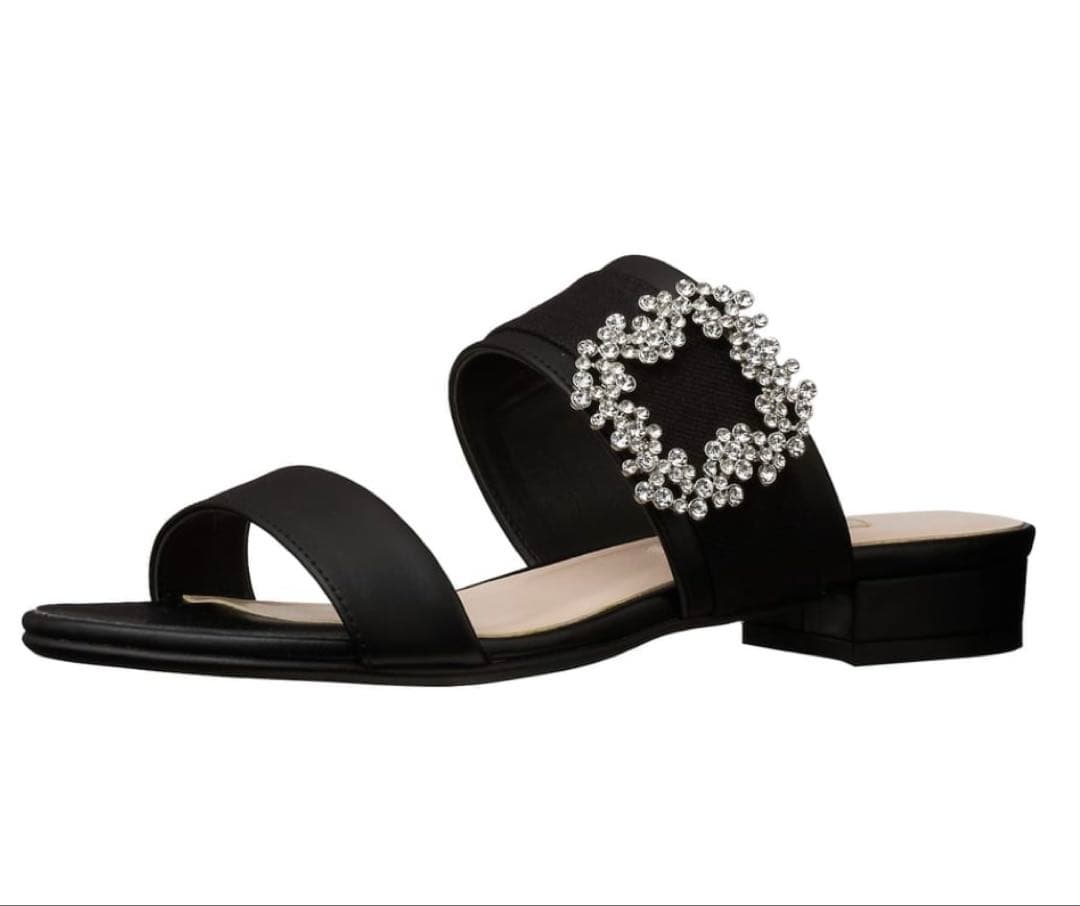 美品　DIANA ビジューバックルミュール　サンダル　Lサイズ