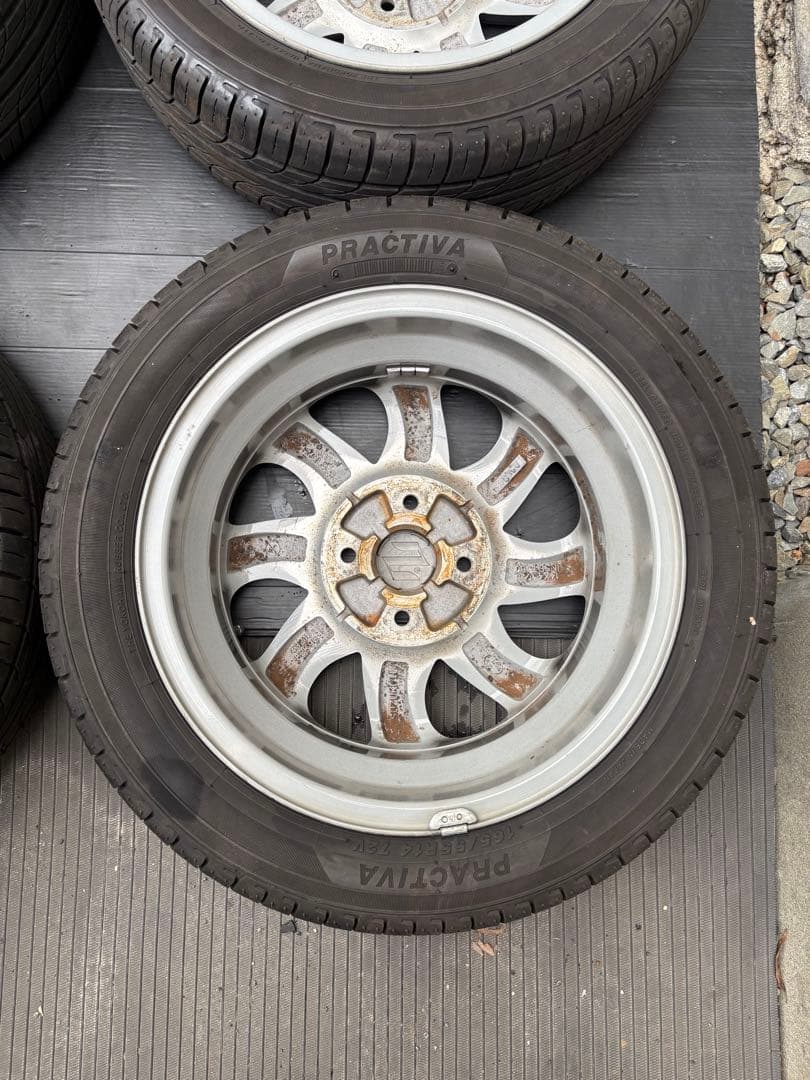 オススメ‼️スズキ純正14インチ 4.5J 23年165/55R14 4本セット⛰️