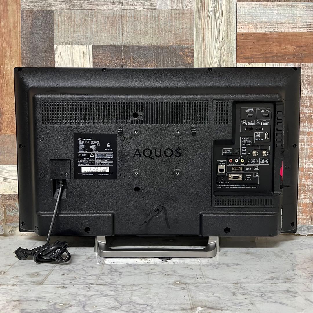 即日受渡❣️全国送料込SHARP32型テレビYouTube、U-NEXTリモコン付