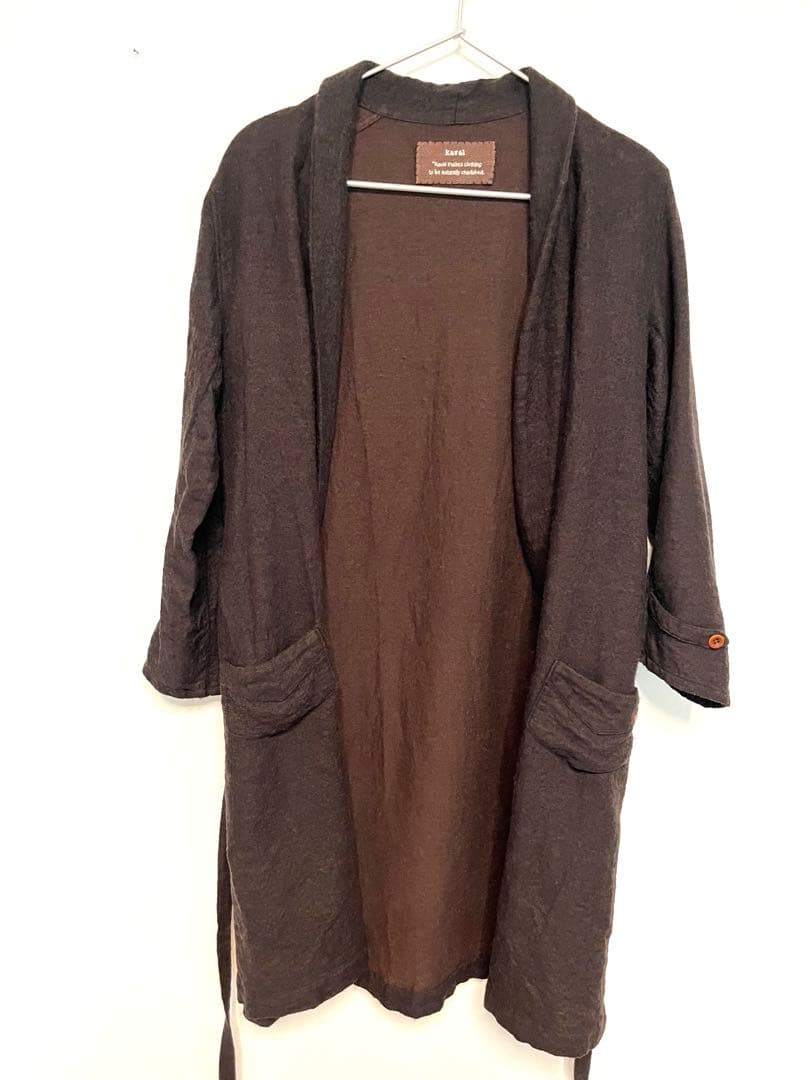 kaval ガウンコート　レディース　ガウン　羽織　茶