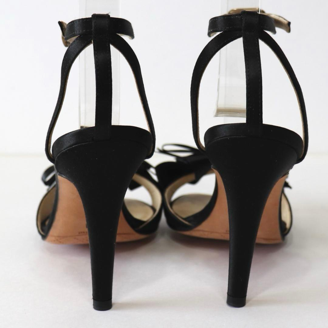 未使用 CHANEL シャネル サンダル リボン ココマーク ブラック 23cm