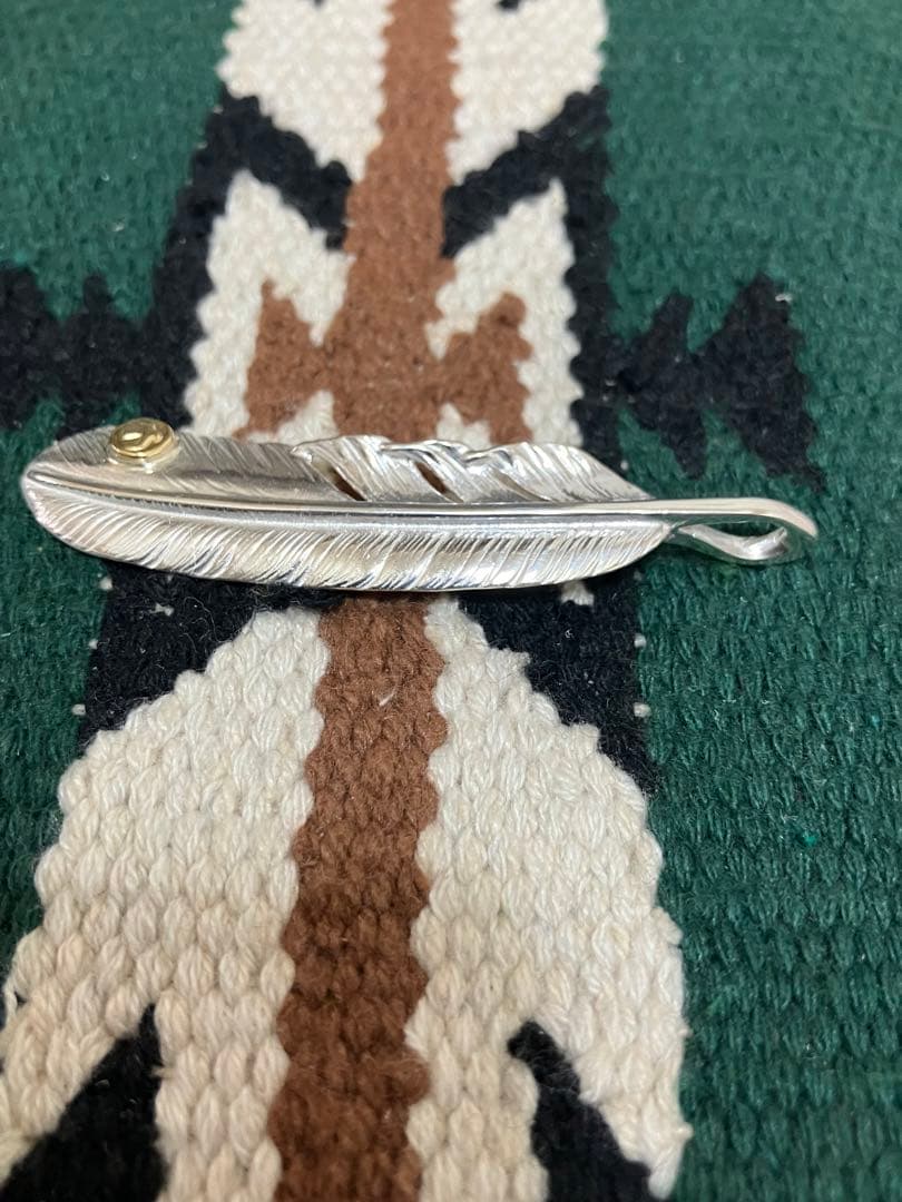 goro's ゴローズ　金メタル付き特大フェザー　右向き　イーグル　イボメタル