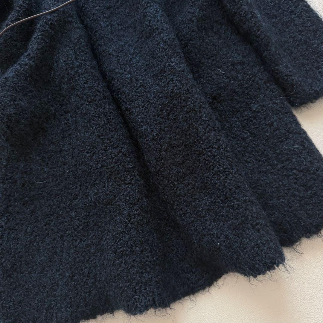 ファビアナフィリッピ　アルパカ混 ニットコート ガウン ベルト付き