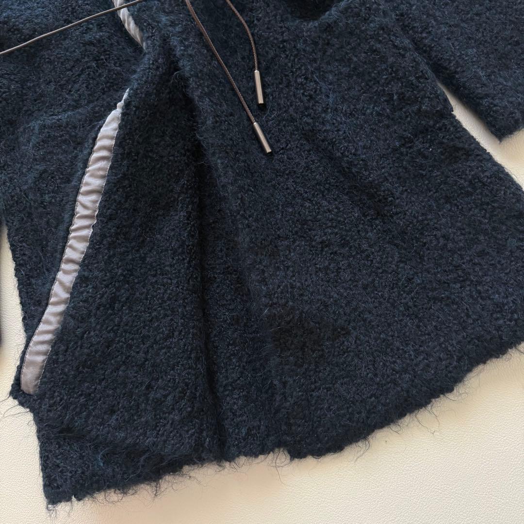 ファビアナフィリッピ　アルパカ混 ニットコート ガウン ベルト付き