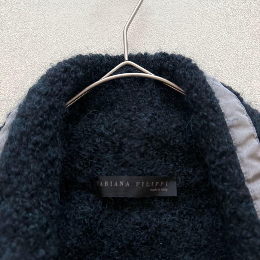 ファビアナフィリッピ　アルパカ混 ニットコート ガウン ベルト付き