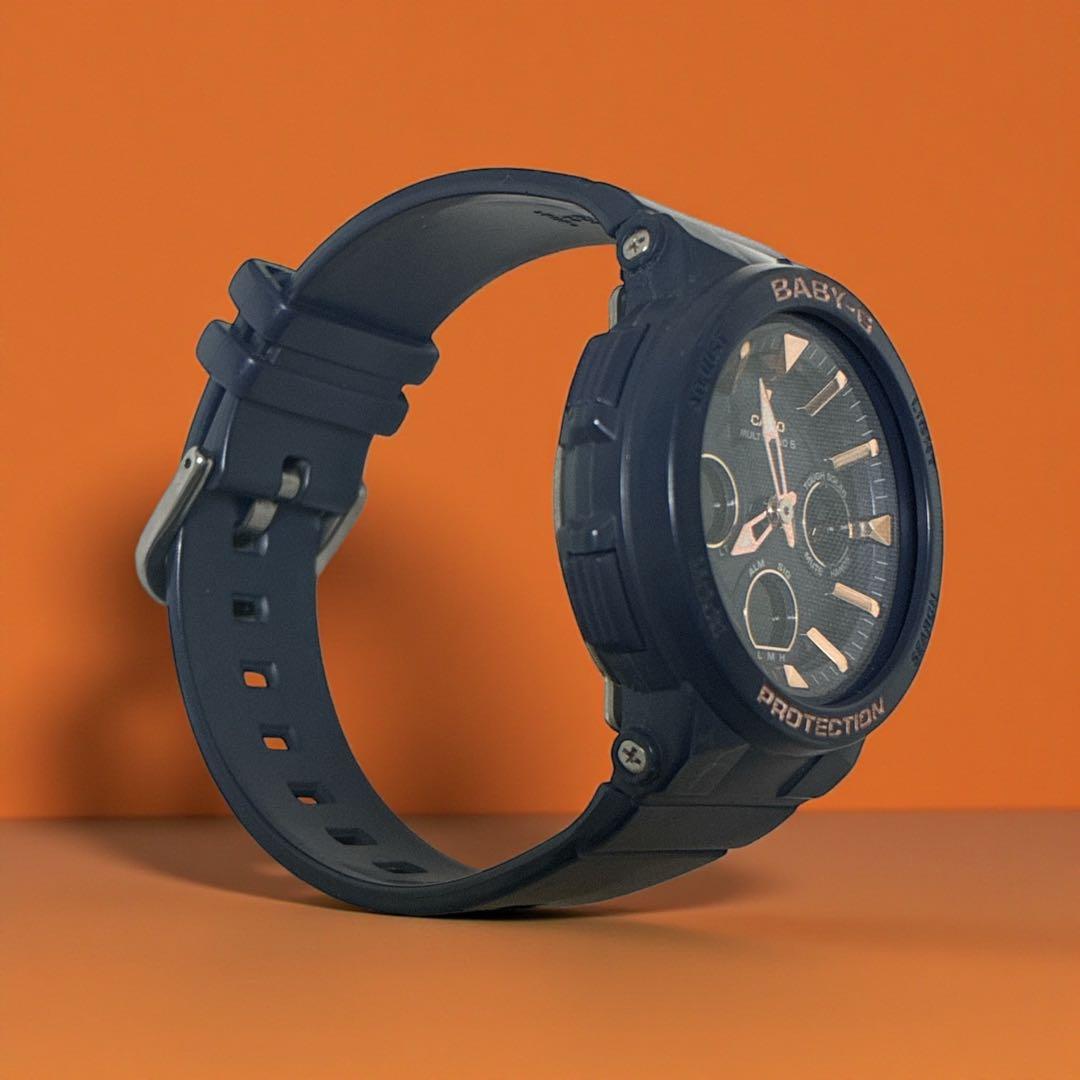 美品　Baby-G CASIO 腕時計　電波ソーラー　ネイビー　BGA-2510