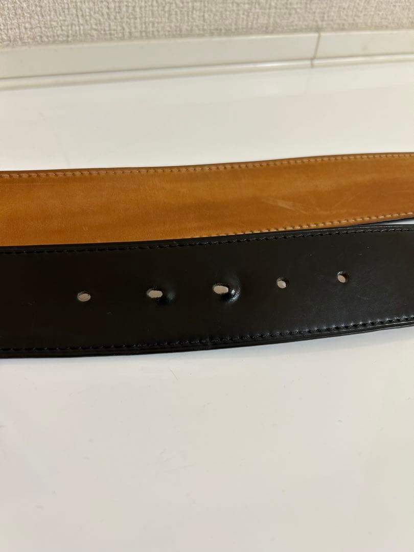 【最終値下げ】Louis Vuitton レザーベルト ブラック ブラウン