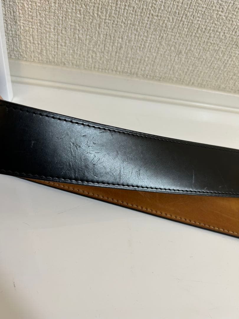 【最終値下げ】Louis Vuitton レザーベルト ブラック ブラウン