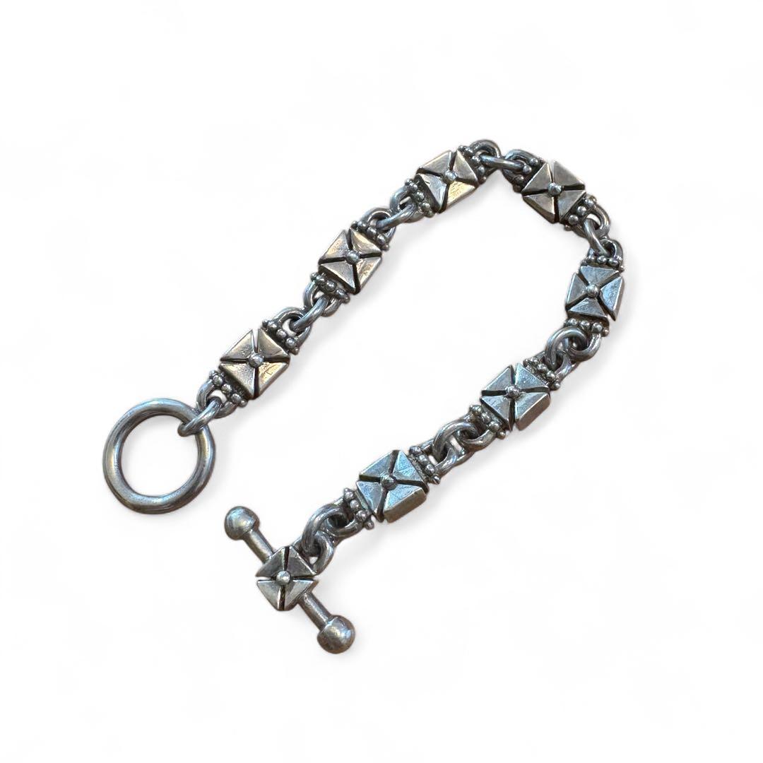 クロス ブレスレット シルバー 925 刻印 トグル フォーミー